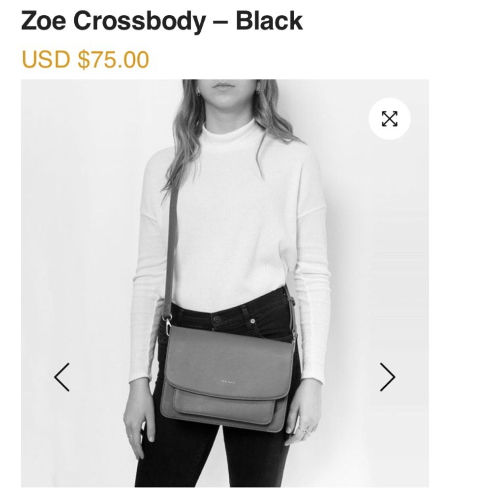 Black crossbody vegan leather purse